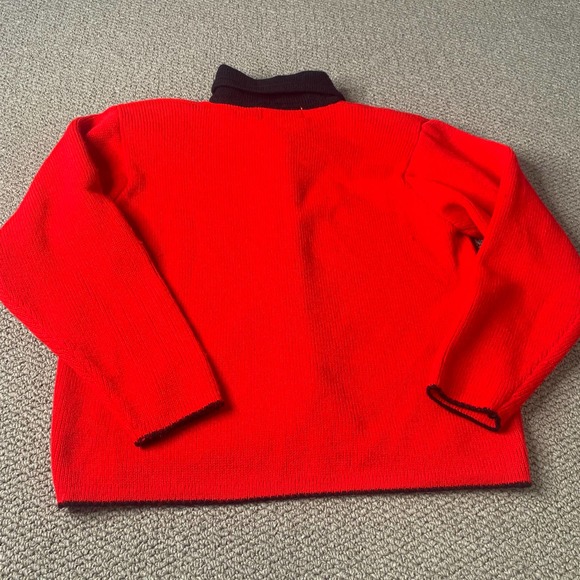 Tally Ho Womens Cardigan Sweater Size Medium Red Long Sleeves Button Front - Picture 5 of 11